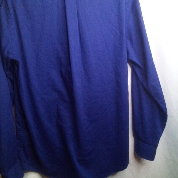 Izod Advantage Performance Mens M Button Up Shirt Long Sleeve Slim Fit Blue - Picture 14 of 14